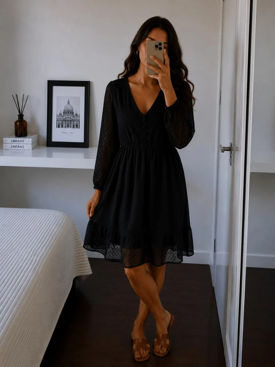 Robe noire fluide Kiabi